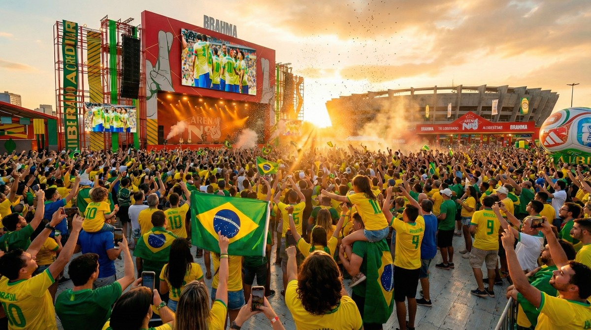 Ambev terá arenas próprias em cinco capitais para transmitir jogos do Brasil na Copa do Mundo