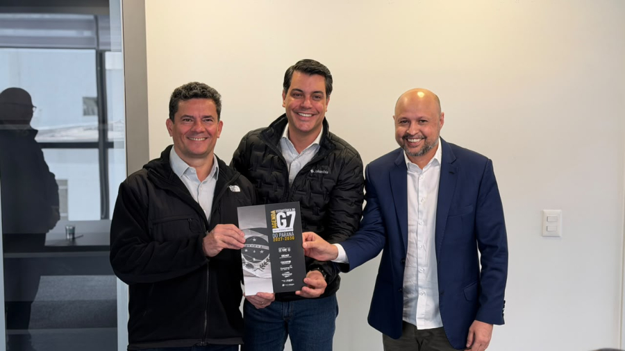 Moro e Vasconcelos recebem agenda do G7 Paraná com propostas para o desenvolvimento do Estado